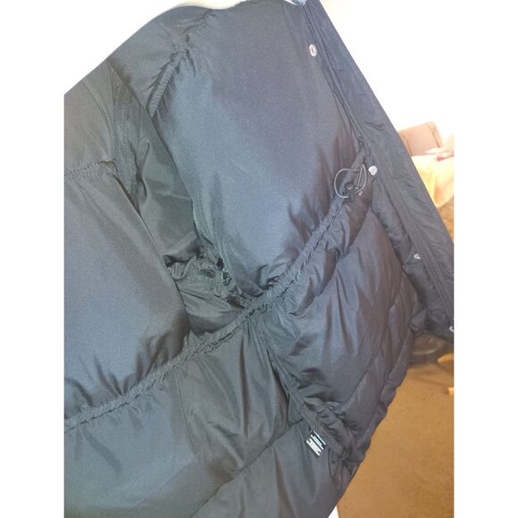 Rebecca Minkoff Mia Hooded Down Puffer Jacket Size L Winter Black Snow Fall - Picture 6 of 10